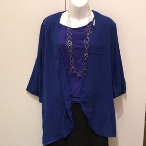 Cardigan Cover over silk top